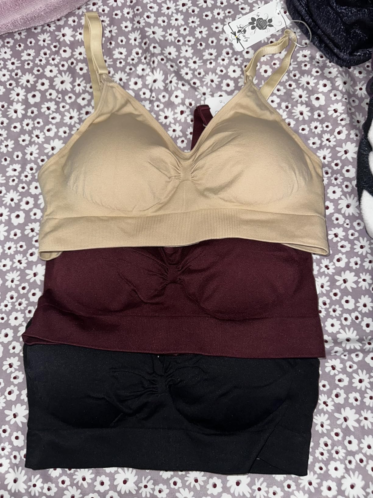 Lataly Womens Seamless Nursing Bra Sleeping Maternity Bralette for Breastfeeding Pack of 3 customer photo 1