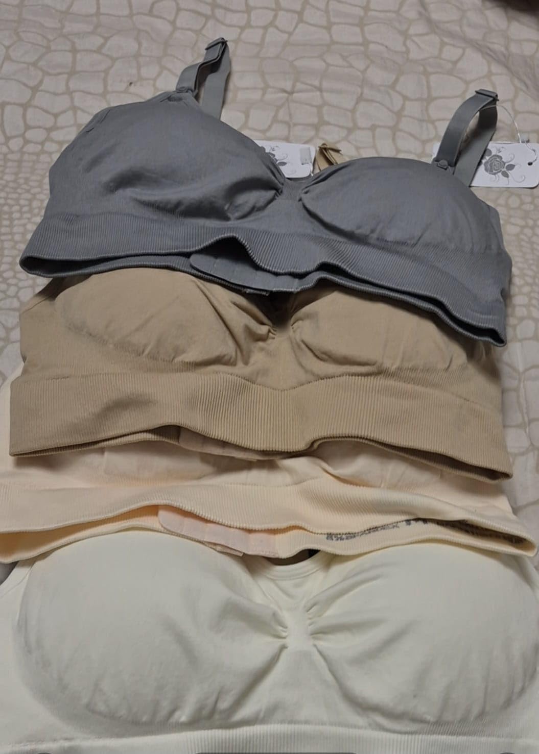 Lataly Womens Seamless Nursing Bra Sleeping Maternity Bralette for Breastfeeding Pack of 3 customer photo 2