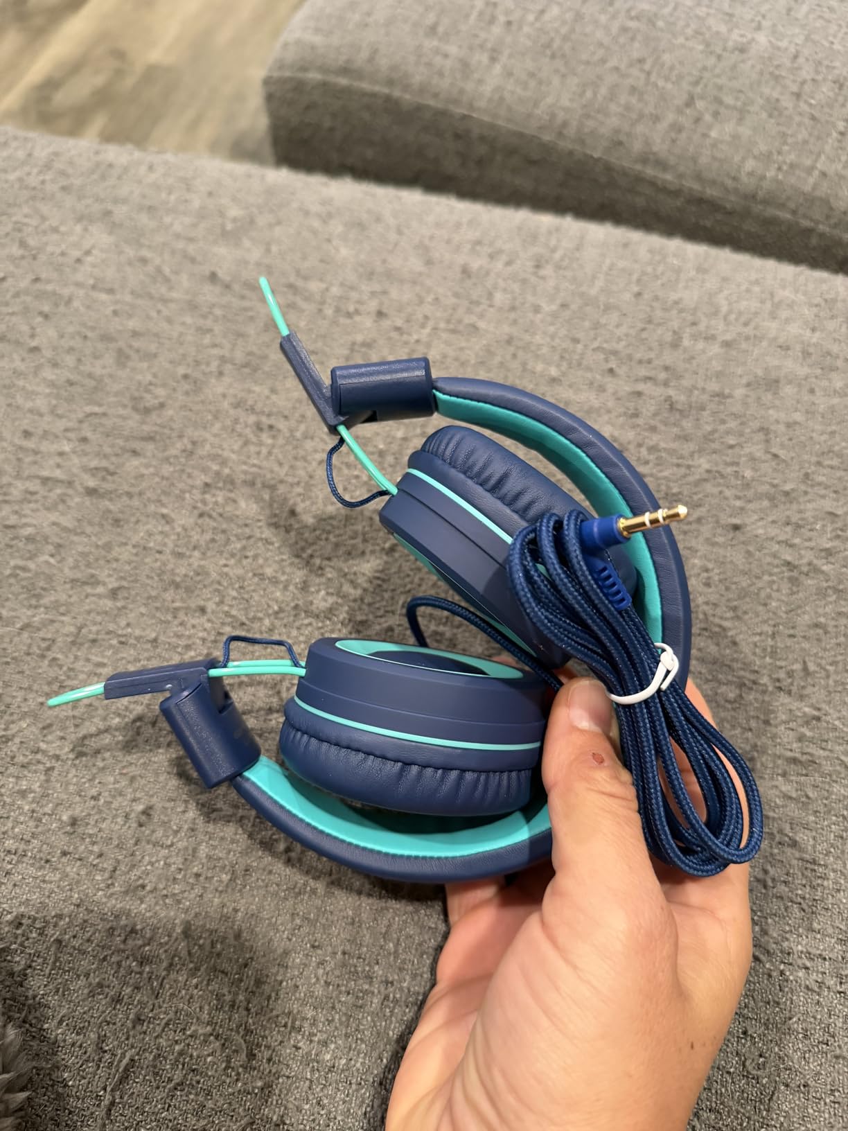 Kids Headphones - noot products K11 Foldable Stereo Tangle-Free 3.5mm Jack Wired Cord On-Ear Headset for Children/Teens/Boys/Girls customer photo 2