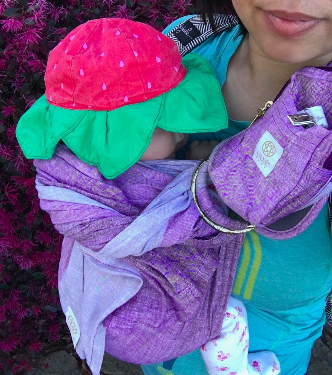 LÍLLÉbaby Ring Sling Baby Wrap Carrier, 100% Cotton, Breathable Baby Carrier for Infants and Toddlers customer photo 2