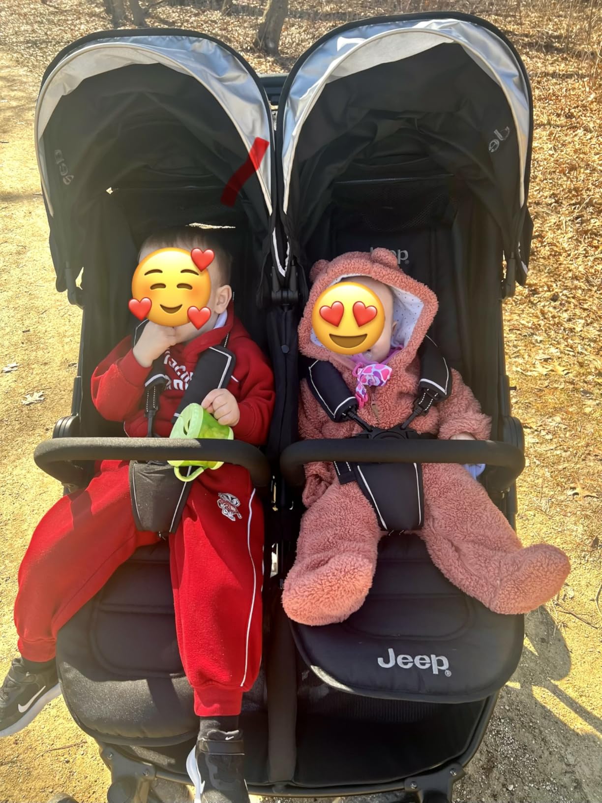 Jeep Destination Ultralight Side x Side Double Stroller, Midnight customer photo 1