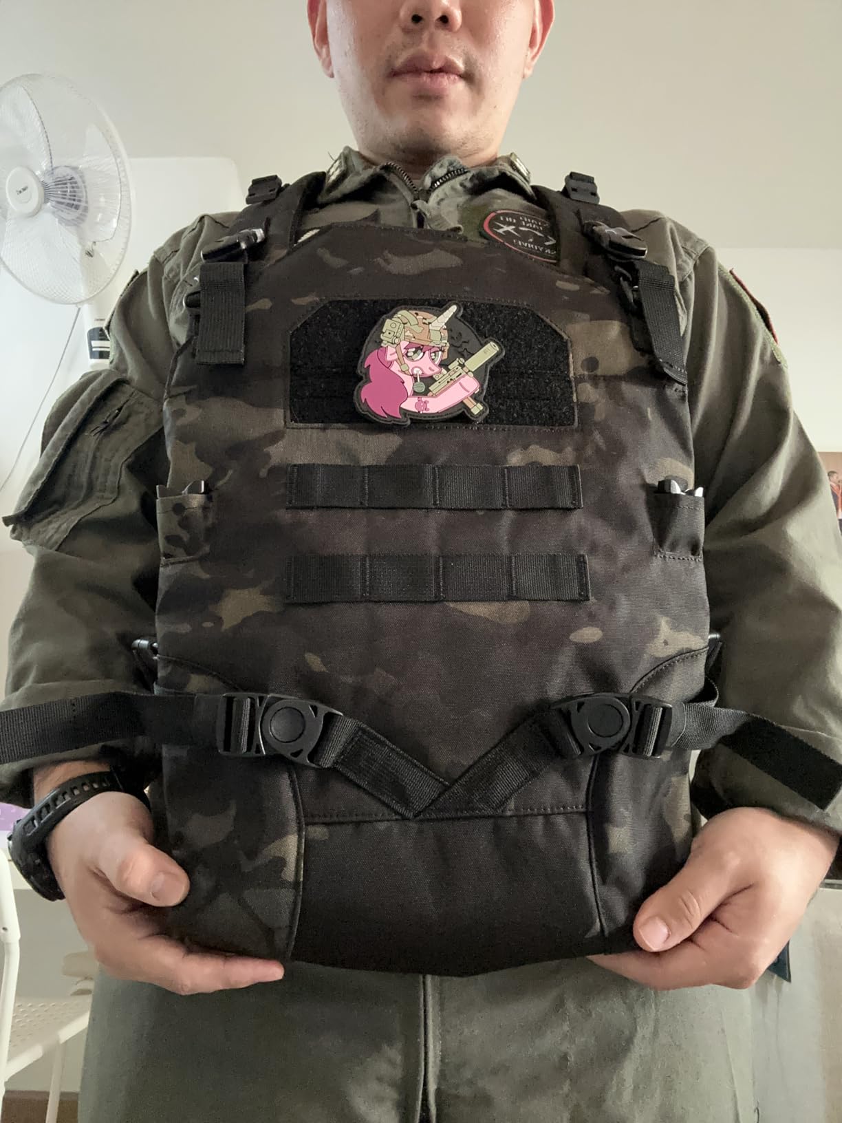 Tactical Baby Gear Tactical Baby Carrier for Dads - Ergonomic, Hip Healthy & Comfortable for Infants and Toddlers (8-33 lbs) (Black Camo) customer photo 1