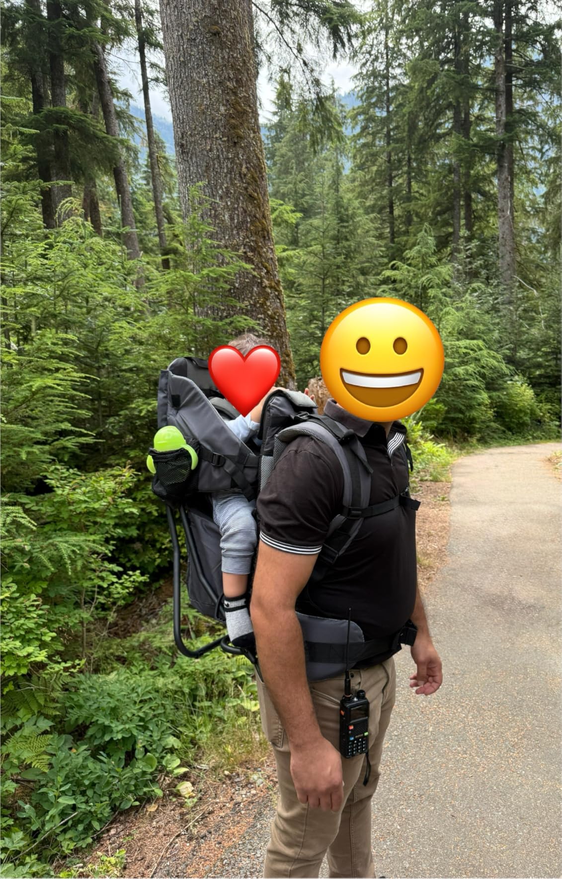 ClevrPlus Cross Country Baby Backpack Carrier, Toddler Hiking Backpack with Comfortable Seat, Adjustable Straps & Belt, Foldable Frame customer photo 2