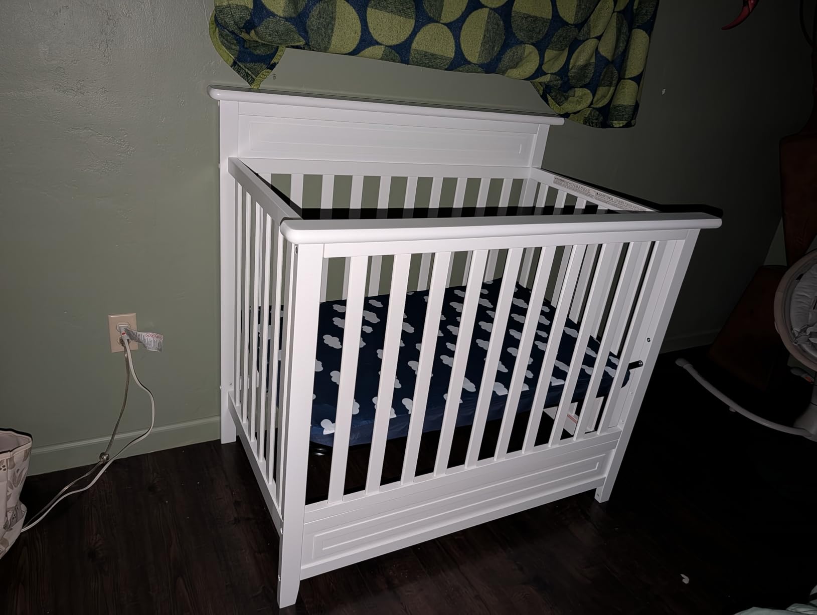 Storkcraft Petal 4-in-1 Convertible Mini Crib - GREENGUARD Gold Certified, Converts to Daybed and Twin-Size Bed, Bonus 2.75-inch Mini Crib Mattress Included, Ideal for Small Spaces (White) customer photo 1