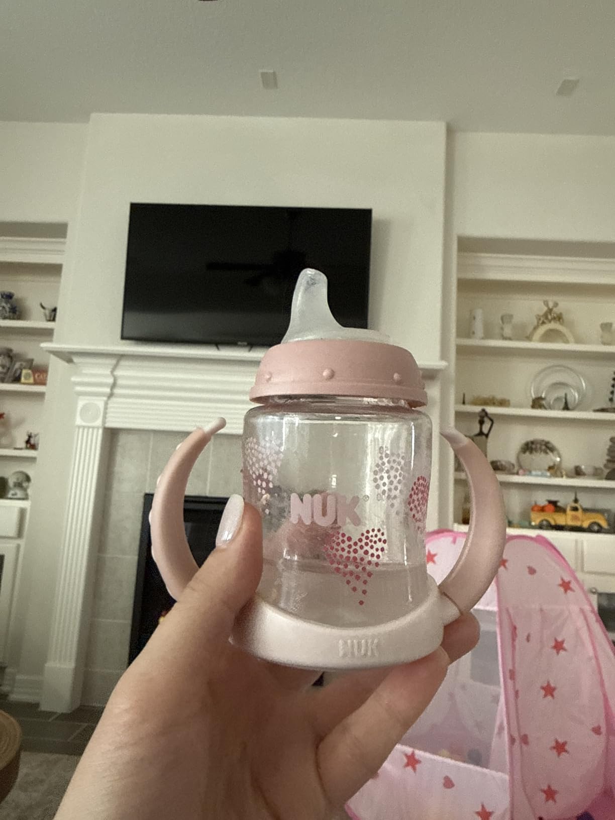 NUK Learner Cup, 5 Oz, 2-Pack, Clouds & Stars - BPA Free, Spill Proof Sippy Cup customer photo 2