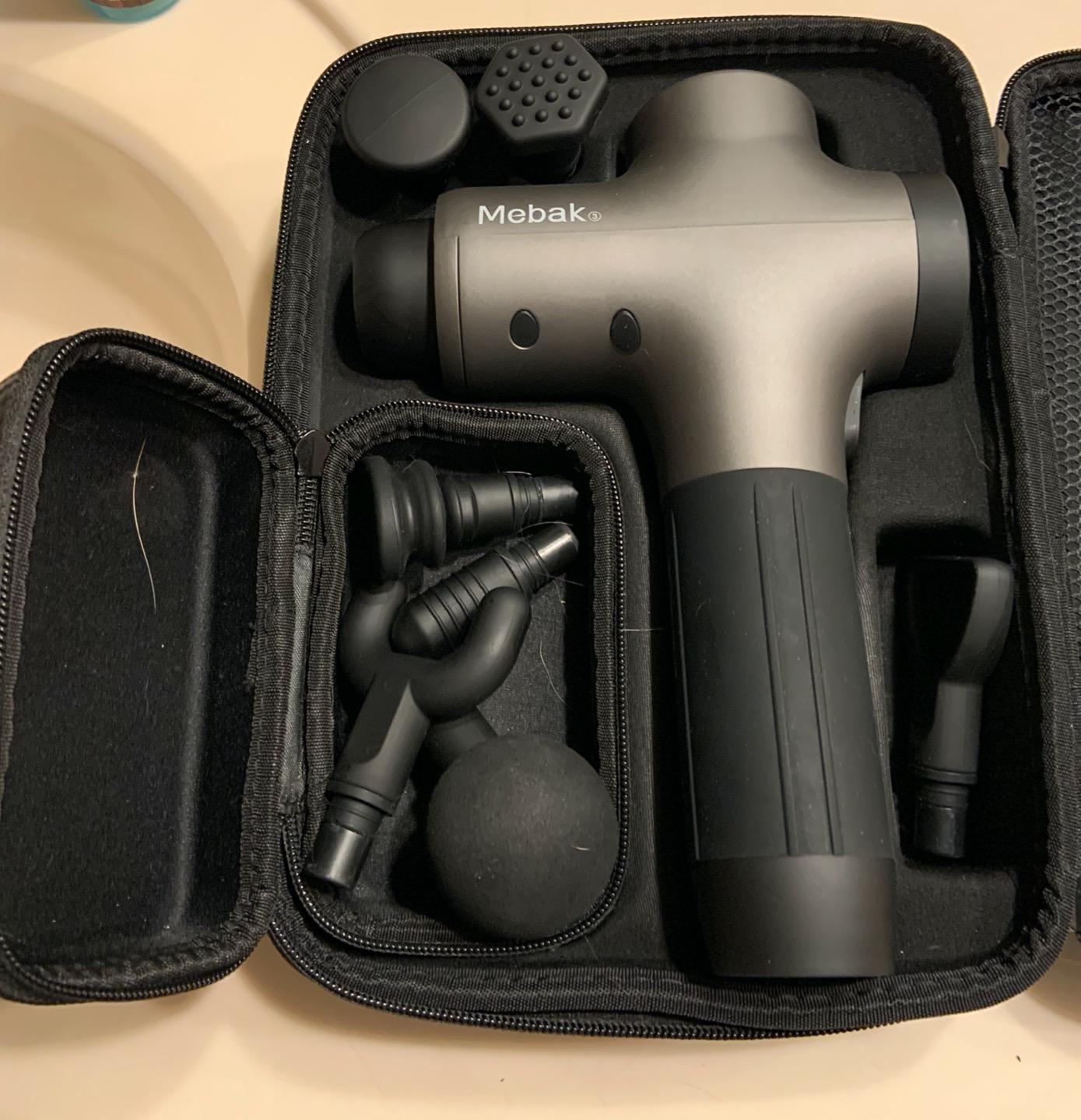 Mebak 3 Massage Gun, Massage Gun Deep Tissue for Athletes, Professional Muscle Percussion Massager, Massager for Shoulder Leg Back Body Pain Relief, Quiet Portable Sport Tool, Gifts for Him customer photo 1