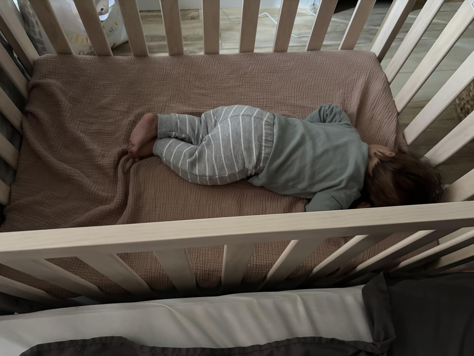 Carter's by DaVinci Colby 4-in-1 Convertible Mini Crib with Trundle Drawer in Grey and White, Greenguard Gold Certified, Undercrib Storage customer photo 1