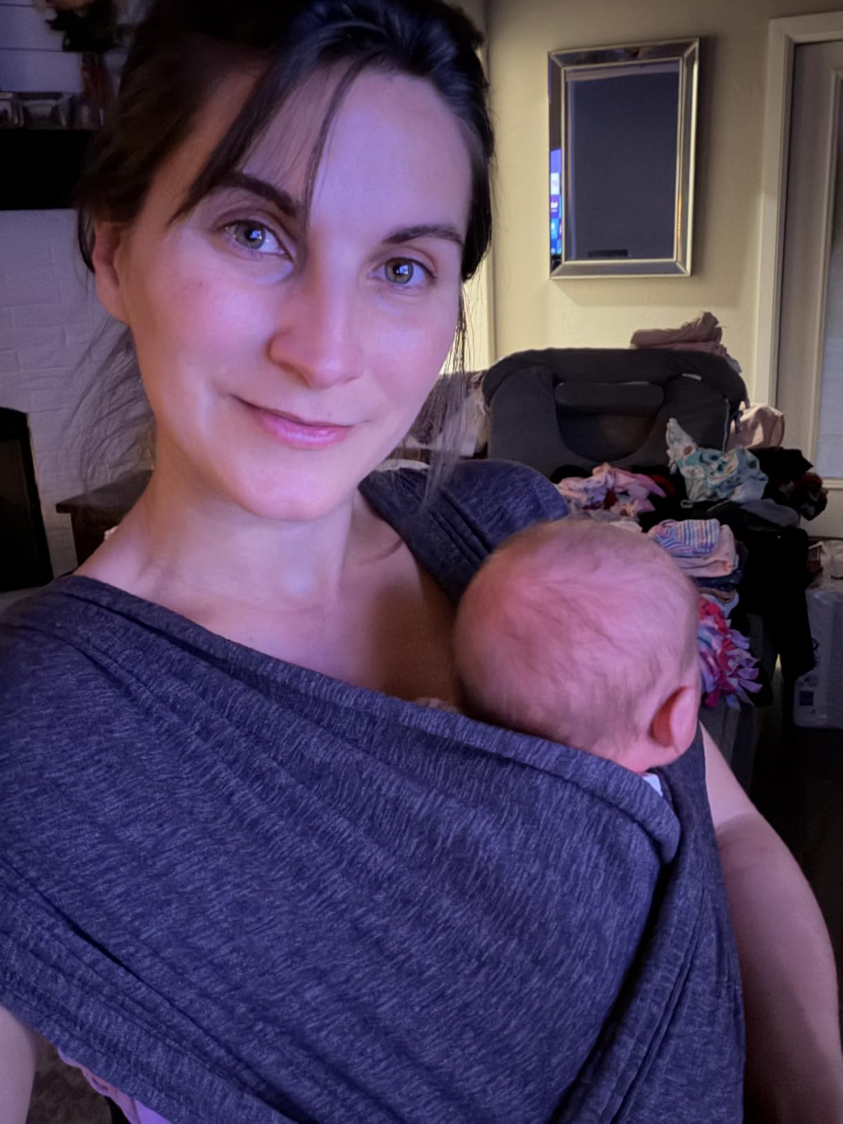 Koala Babycare Baby Carrier Wrap, Easy to Wear As a T-Shirt - Original Baby Carrier Newborn to Toddler - Sling One Size Fits All - Baby Wraps Carrier Up to 22lbs customer photo 2