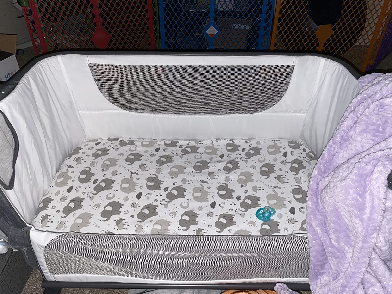KoolerThings Baby Bassinet, Bedside Sleeper for Baby, Easy Folding Portable Crib with Storage Basket for Newborn, Bedside Bassinet, Comfy Mattress/Travel Bag Included customer photo 2