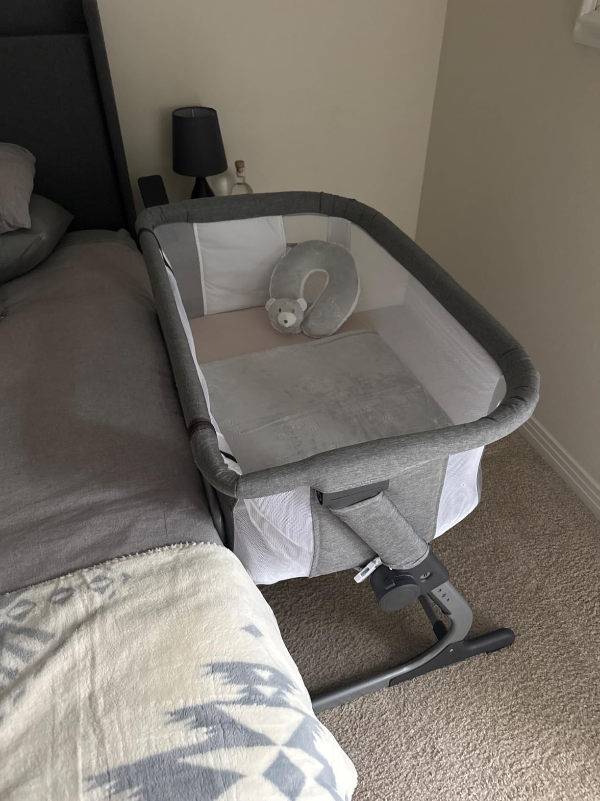 Baby Delight Beside Me Dreamer Bassinet | Bedside Sleeper | 6-Position Height Adjustment | Driftwood Grey customer photo 1