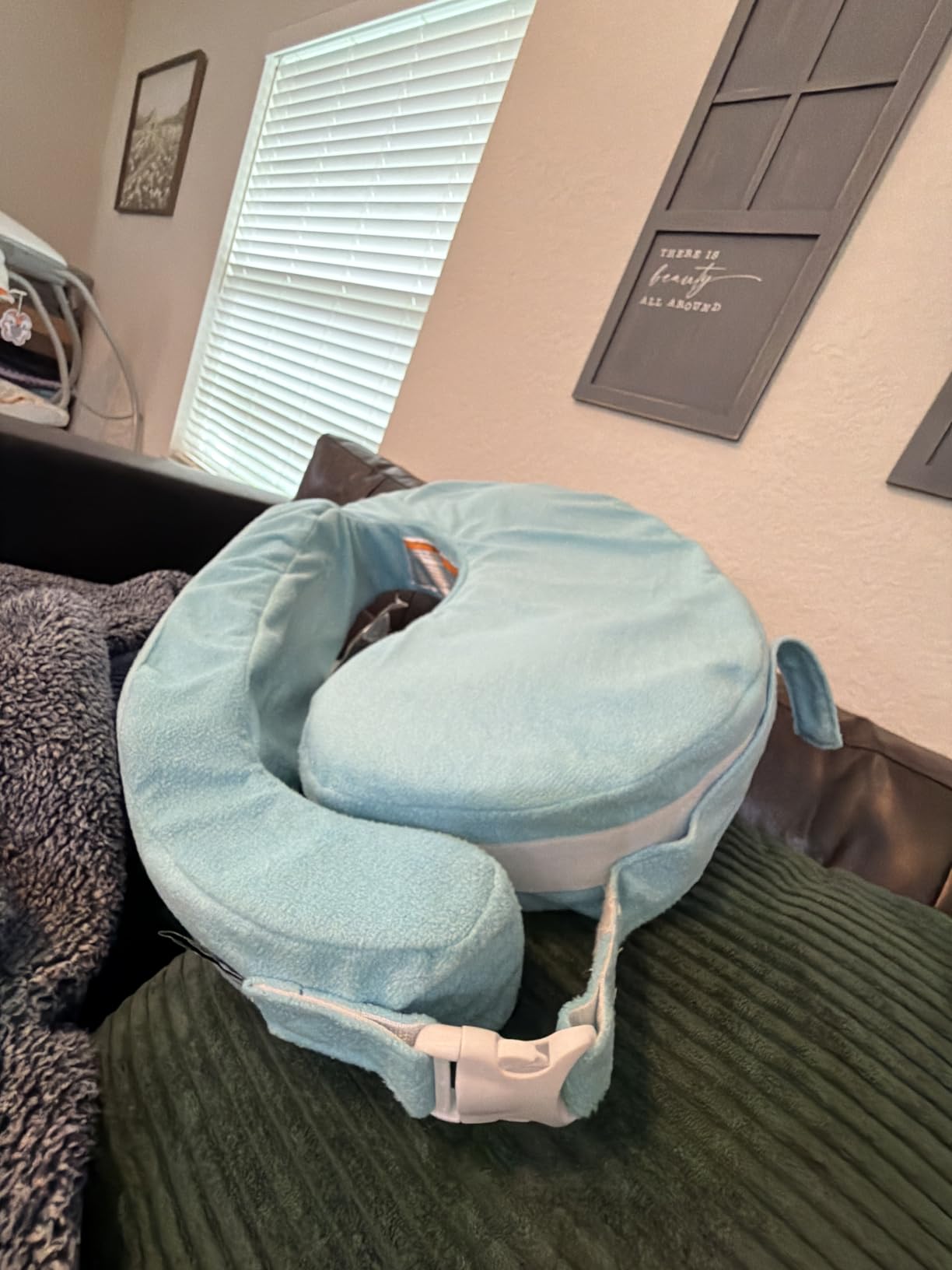 My Brest Friend Nursing Pillow - Deluxe - Enhanced Comfort w/ Slipcover - Ergonomic Breastfeeding Pillow For Ultimate Support For Mom & Baby - Adjustable Pillow W/ Handy Side Pocket, Soft Rose customer photo 1