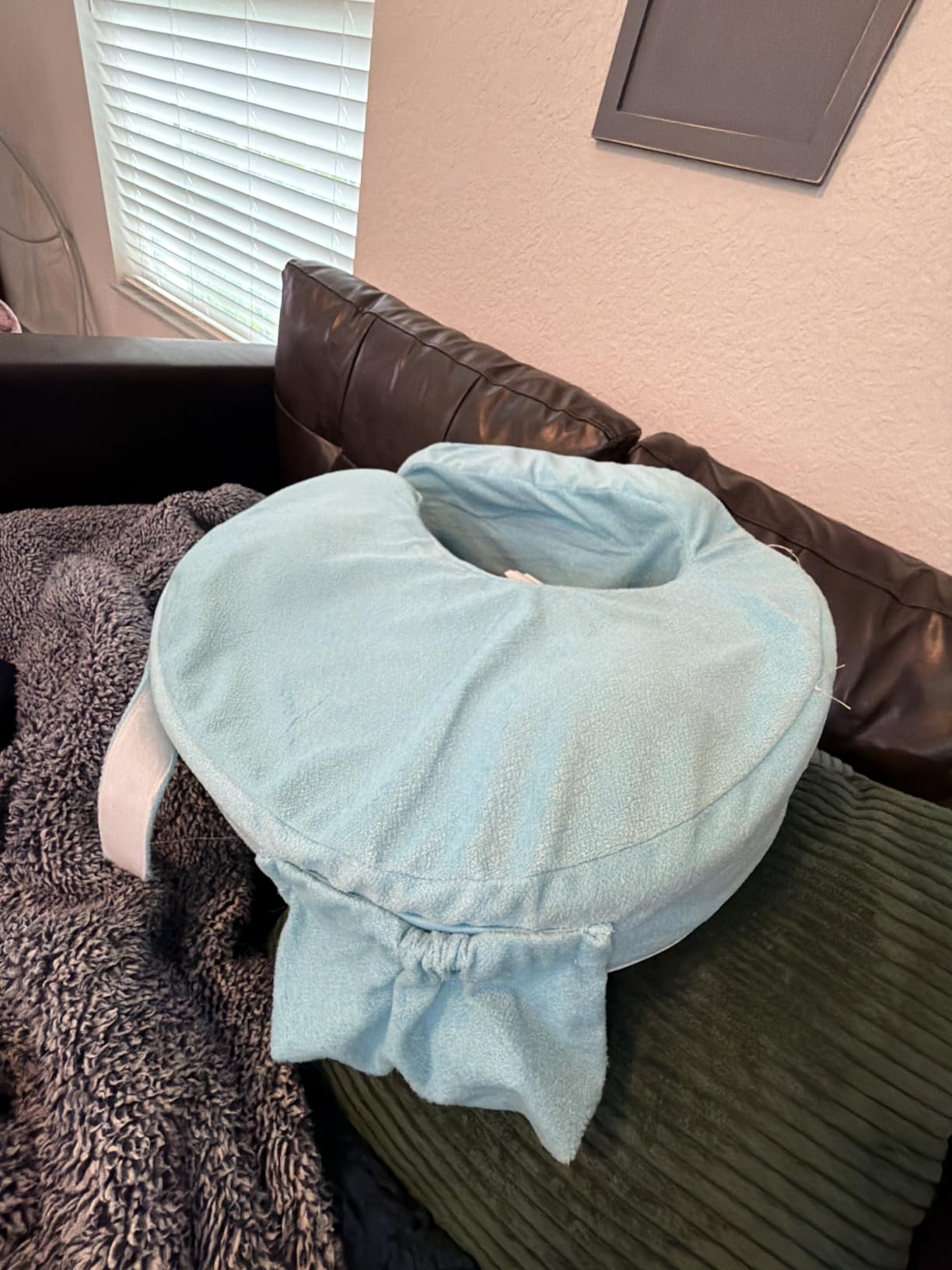 My Brest Friend Nursing Pillow - Deluxe - Enhanced Comfort w/ Slipcover - Ergonomic Breastfeeding Pillow For Ultimate Support For Mom & Baby - Adjustable Pillow W/ Handy Side Pocket, Soft Rose customer photo 2