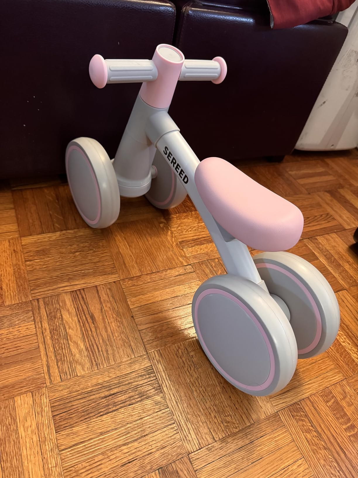 SEREED Baby Balance Bike for 1 Year Old Boys Girls 12-24 Month Toddler Balance Bike, 4 Wheels Toddler First Bike, First Birthday Gifts customer photo 2