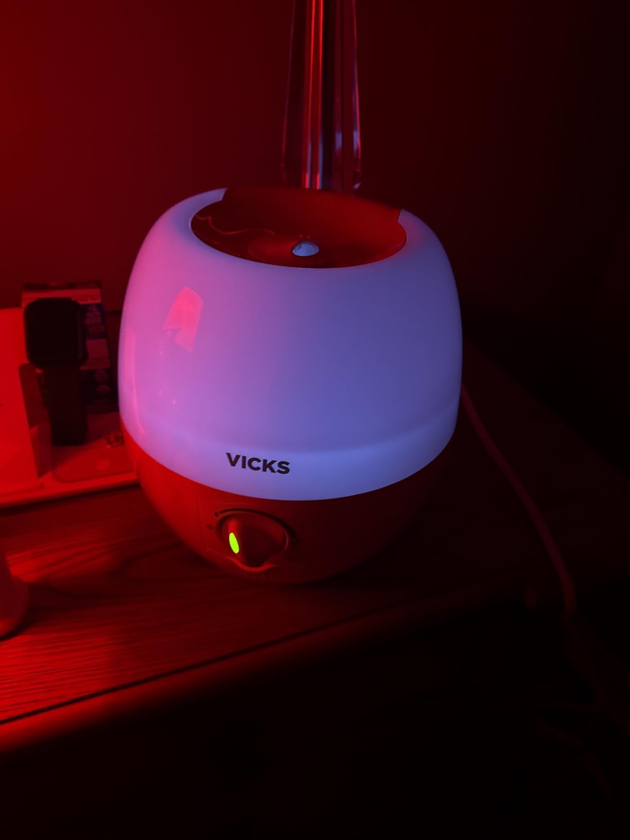 Vicks Humidifier 3-in-1 SleepyTime Cool Mist Humidifier for Baby & Kids Rooms with Color Changing Night Light and Essential Oil Diffuser, White customer photo 2