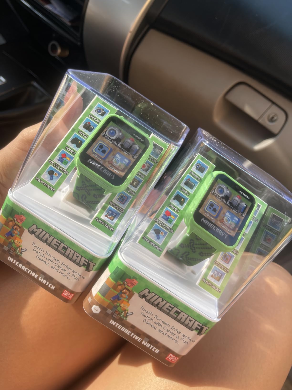 Minecraft Kids Smart Watch - Touchscreen Interactive Watch with 10 Customizable Clock Faces, Built-in Camera, Video Recorder, Alarm, Calculator, Games & Pedometer - Fits Wrists 5.5