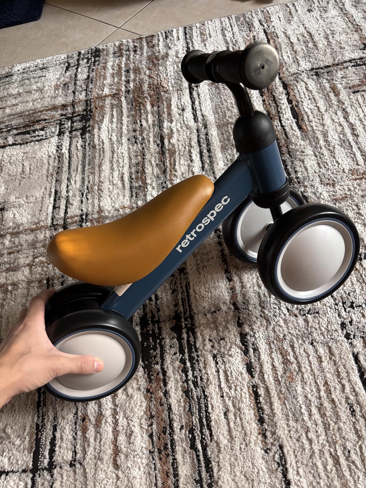 Retrospec Cricket Baby Balance Bike, 4-Wheel Ride-On Toy for Ages 12-24 Months - First Bike & Toddler Bike for 1 Year Old Boys & Girls, First Birthday Gift customer photo 1