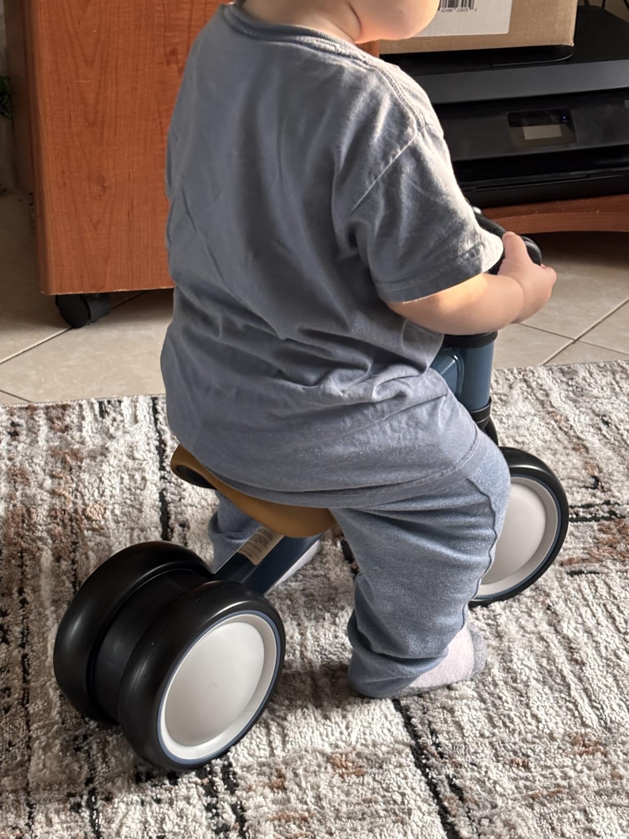 Retrospec Cricket Baby Balance Bike, 4-Wheel Ride-On Toy for Ages 12-24 Months - First Bike & Toddler Bike for 1 Year Old Boys & Girls, First Birthday Gift customer photo 2