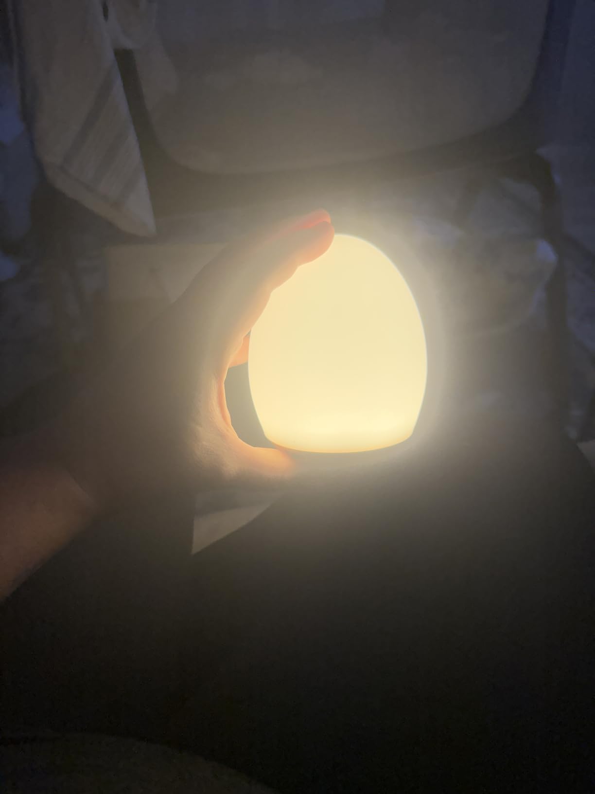 JolyWell Night Light for Kids, Baby Night Light with 7 Colors Changing Mode & Stepless Dimming, Nursery Night Light BPA Free, Rechargeable Egg Night Light customer photo 1