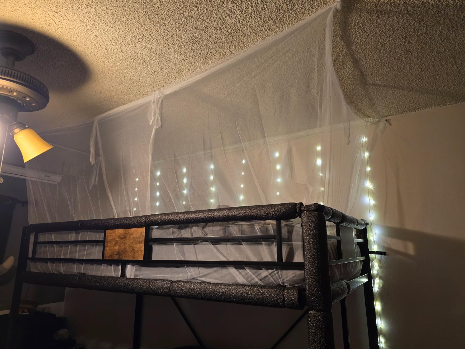 SHA CERLIN Loft Bed Twin Size with Ladder and Guardrail, Rustic Design, Metal Slats Support No Box Spring Needed Small Space Saving Furniture for Bedroom Dorm customer photo 2