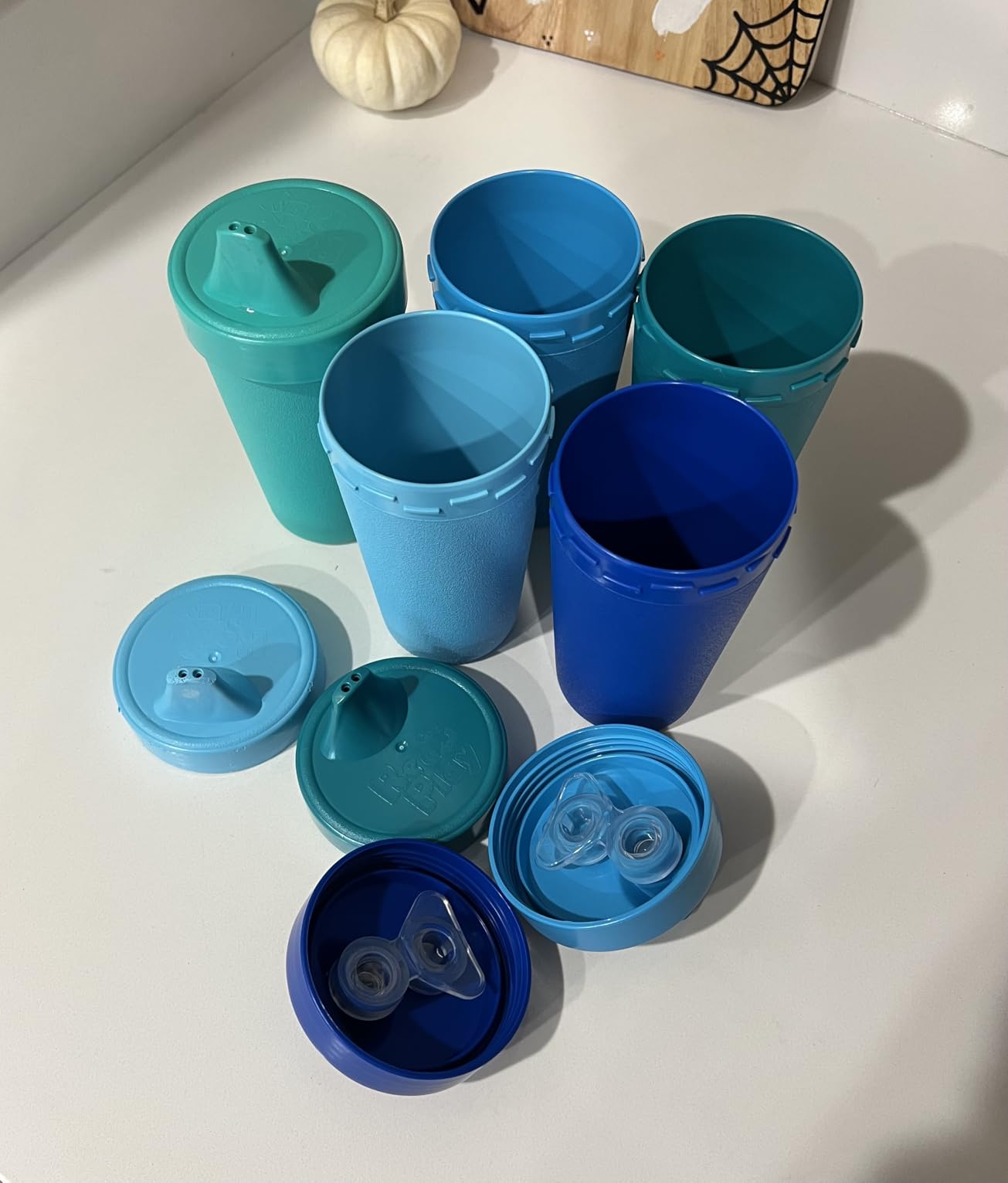 Re-Play Spill-Proof Sippy Cups for Toddlers - Kids Reusable 10 Oz Set of 4, Dishwasher & Microwave Safe, Made in USA, Desert Roses customer photo 2