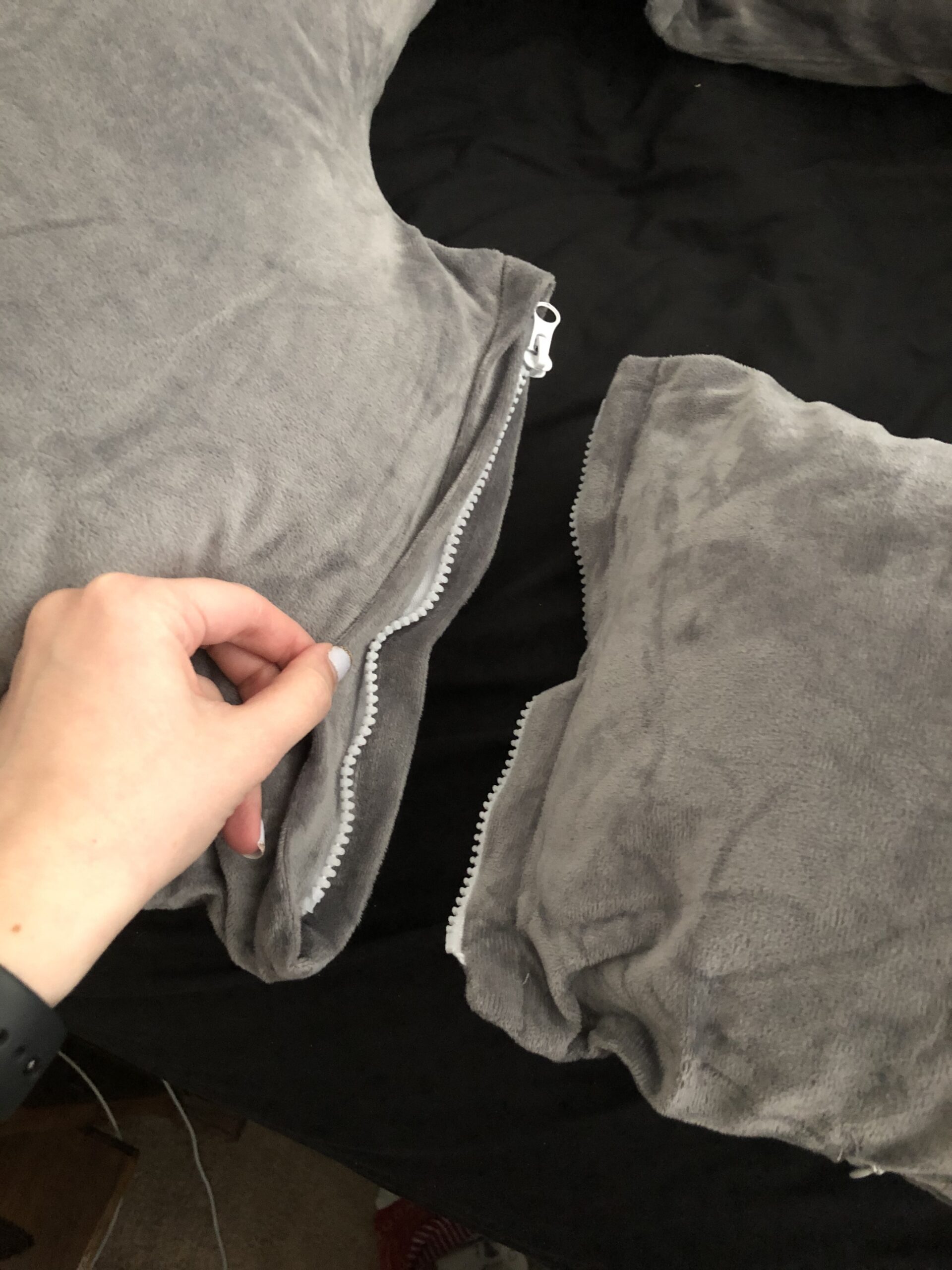 AS AWESLING Detachable Maternity Pillow for Pregnant Women | 60in Pregnancy Pillows for Sleeping | Extra Large Full Body Pillow for Pregnancy with Crystal Velvet Cover customer photo 2