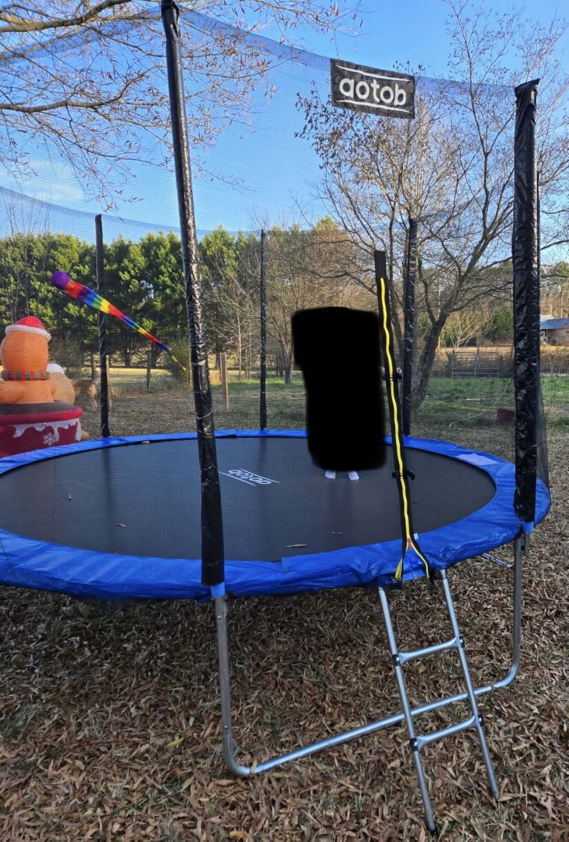 AOTOB 8FT 10FT 12FT 14 FT 15FT Trampoline with Safety Enclosure Net, Outdoor Trampoline with Basketball Hoop, Heavy Duty Jumping Mat and Spring Cover Padding for Kids and Adults, Storage Bag and Ladder customer photo 1