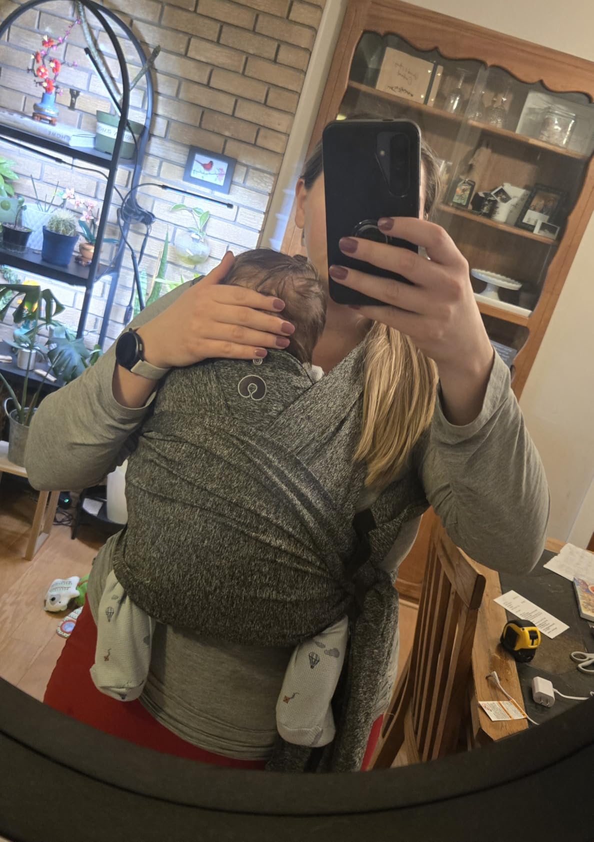 Boppy ComfyFit Adjustable Baby Carrier, 8-35lbs, Heathered Gray, Hybrid Carrier, Newborn to Toddler with Adjustable Straps & Comfort of A Baby Wrap customer photo 1