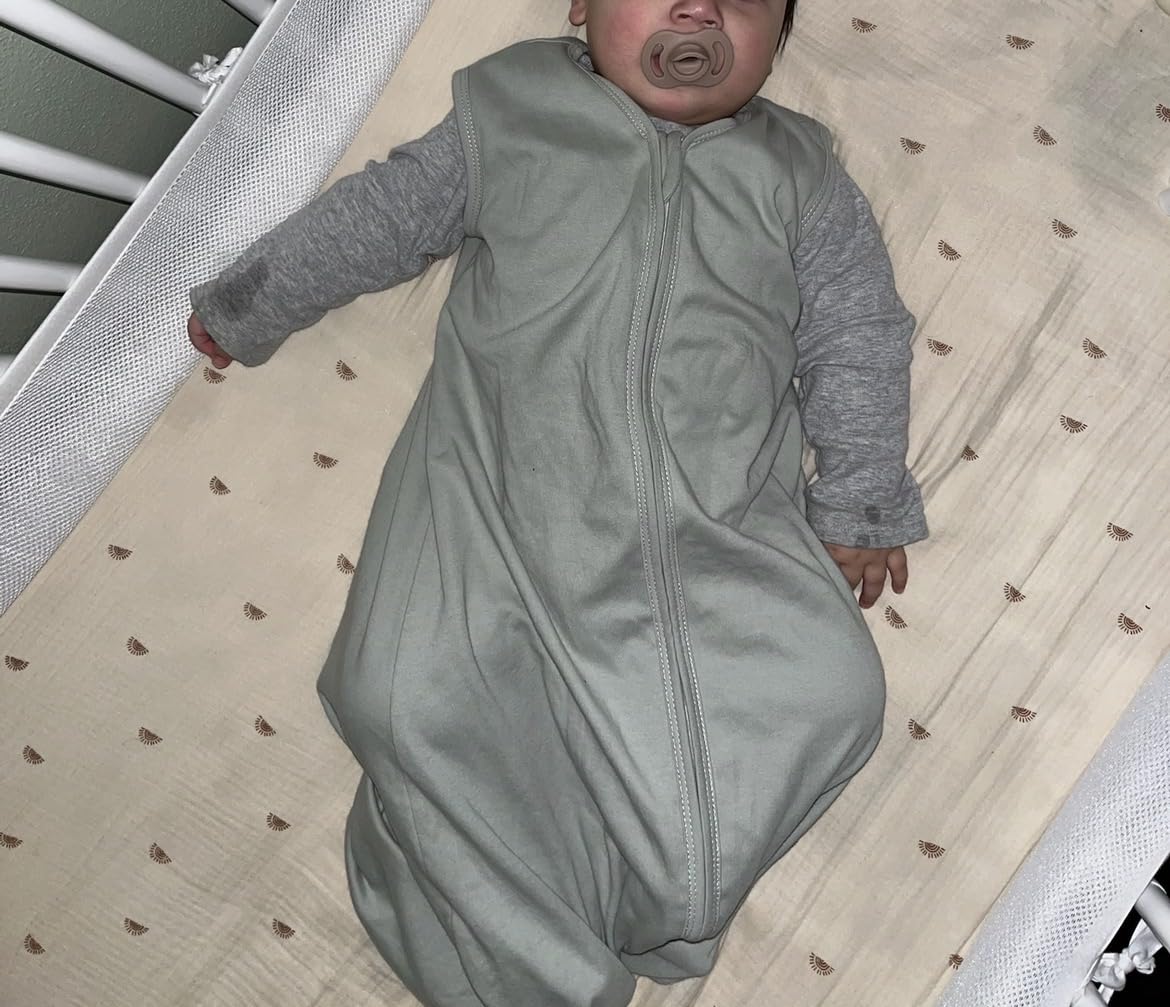 Yoofoss Baby Sleep Sack 0-6 Months Wearable Blanket for Babies 100% Organic Cotton 2-Way Zipper TOG 0.5 Toddler Sleeping Sack 3 Pack customer photo 1