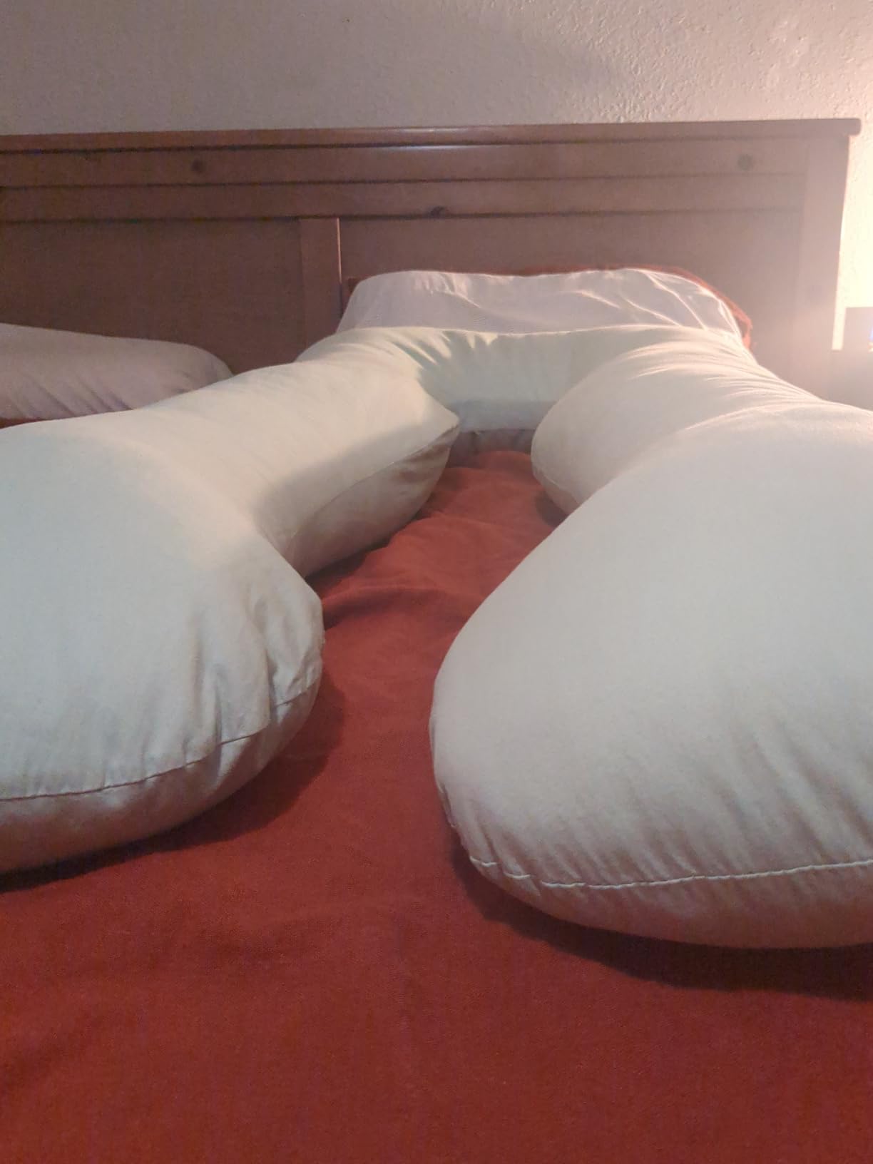 QUEEN ROSE Cooling Pregnancy Pillows, U Shaped Full Body Maternity Pillow for Pregnant Support, Rayon Derived from Bamboo, Buttery Soft, Super Breathable for Hot Sleeper, Green customer photo 1