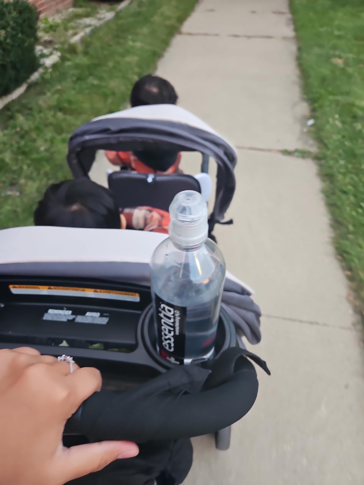 Baby Trend Double Stroller with Canopy Visors, Storage Basket and 2 Cup Holders, Sit N' Stand 2.0 DLX, Stormy - Foldable Infant and Toddler Tandem Stroller and Travel System customer photo 1