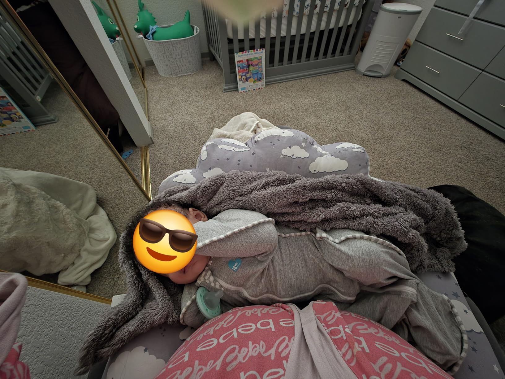 Nursing Pillow - Breastfeeding Pillows with Security Fence for Enhanced Support & Comfort - Removable Cotton Cover, Adjustable Waist Strap, Newborn Essentials Must Haves Baby Registry Search customer photo 1