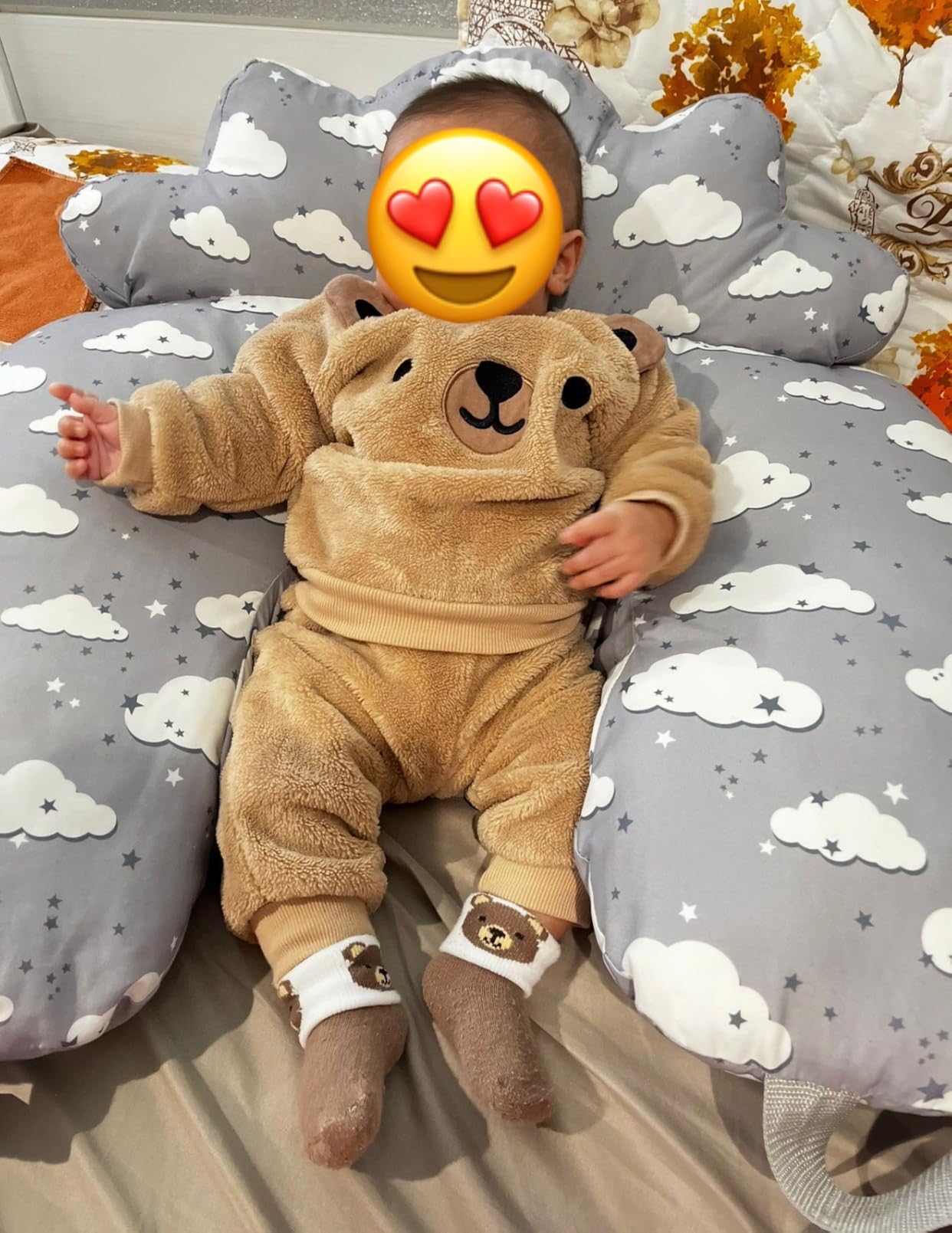 Nursing Pillow - Breastfeeding Pillows with Security Fence for Enhanced Support & Comfort - Removable Cotton Cover, Adjustable Waist Strap, Newborn Essentials Must Haves Baby Registry Search customer photo 2