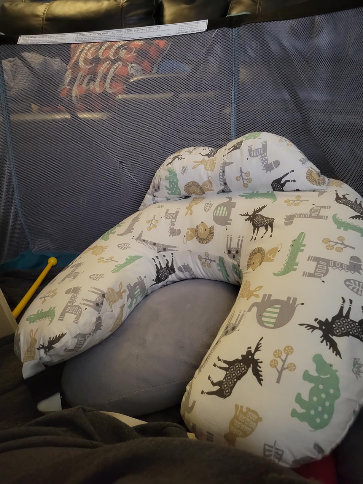 BATTOP Nursing Pillow for Breastfeeding,Bottle Feeding, Plus Size Breastfeeding Pillows with Adjustable Waist Strap Removable Cover, Extra Pillow on Top for More Support for Mom customer photo 1