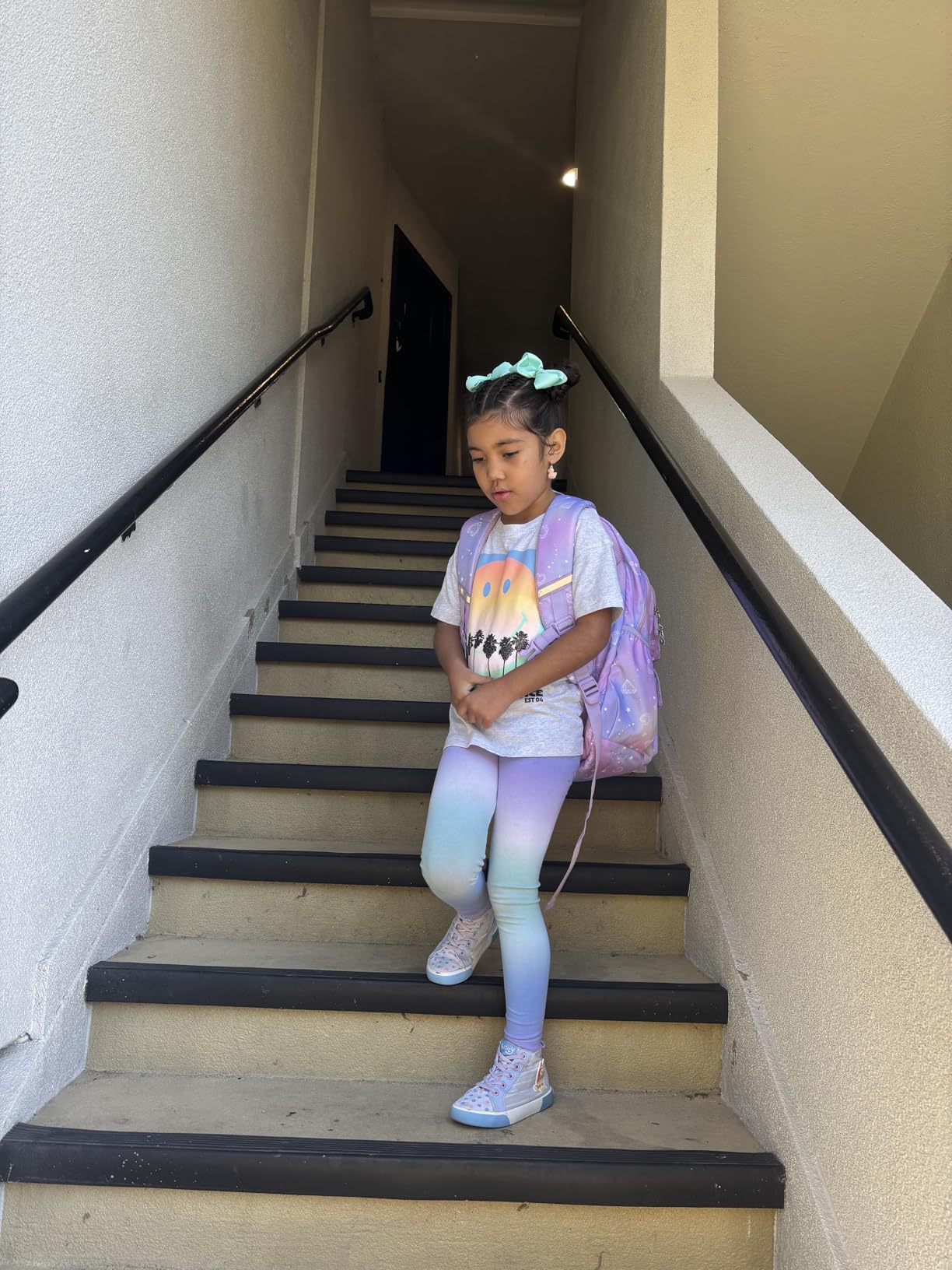 Kids Backpack for Girls - School Bags for Middle School Students - Book Bag for Elementary Primary - Kawaii Ita Backpack - Purple customer photo 2