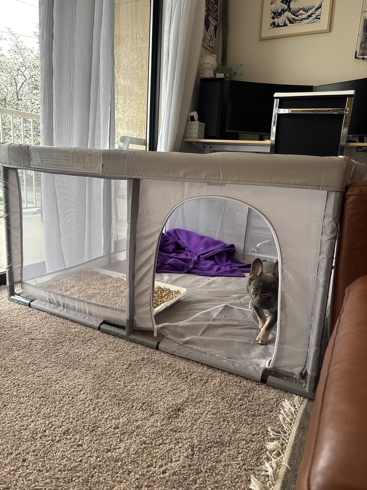 Baby Playpen, 50x50 Inch Baby Playard for Babies and Toddlers, Play Pens for Indoor & Outdoor, Sturdy Safety Play Yard with Soft Breathable Mesh, Anti-Fall, Grey customer photo 2