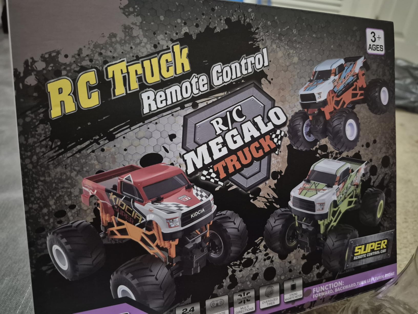 Remote Control Car, 1:16 Scale RC Monster Truck for Boys, 2.4 GHz All Terrain RC Cars for Boys Girls 4-7 8-12, 20 Km/h Off Road RC Truck, Christmas Birthday Gift for Kids and Adult, Orange customer photo 2