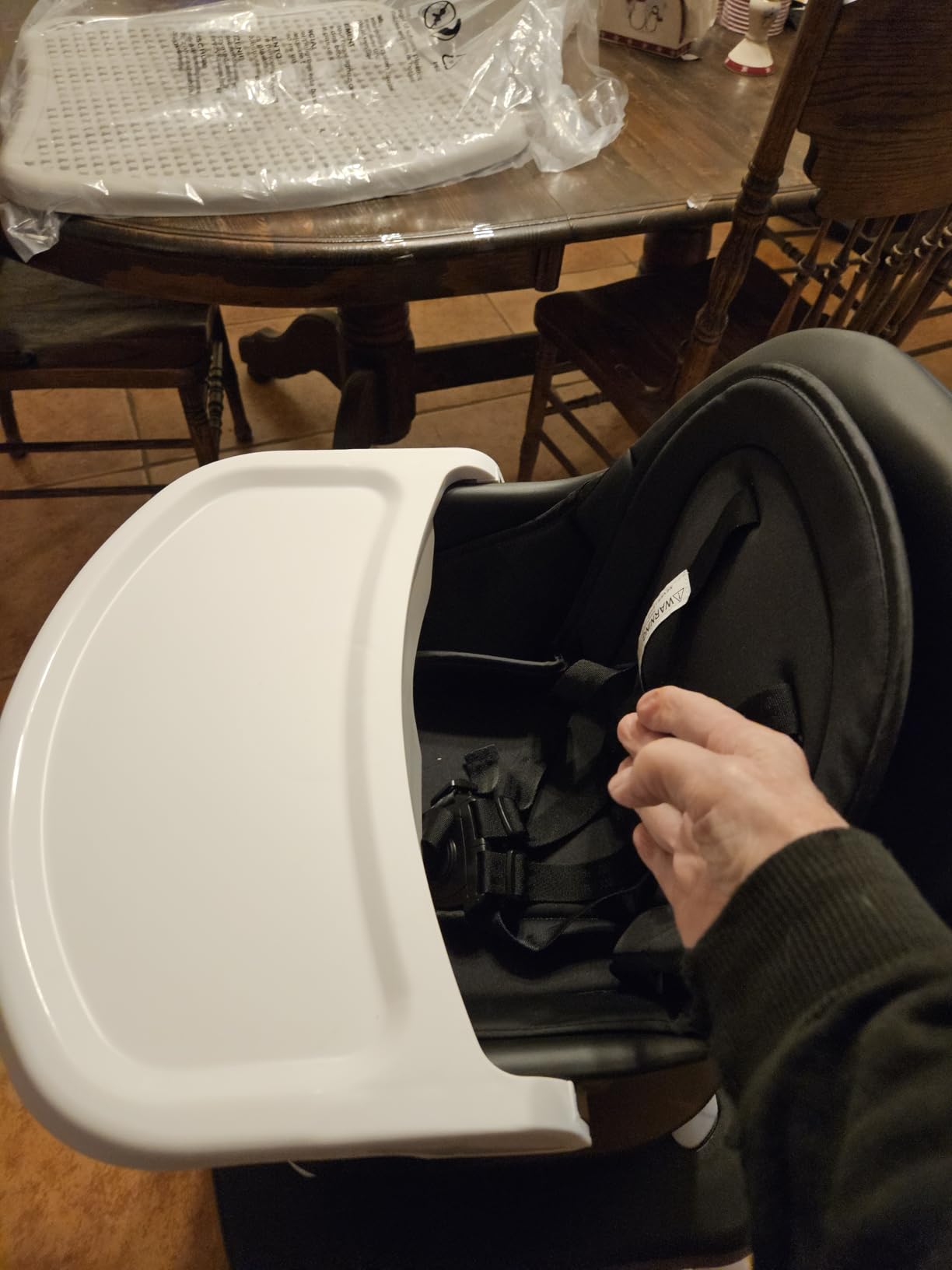 Kinder King 8 in 1 Baby High Chair, Coverts to Dining Booster Seat/Kids Table & Chair Set/Toddler Building Block Table/Kids Stool, Removable Tray & Double Seat Cover, Easy to Wipe, Grey & Pink customer photo 1