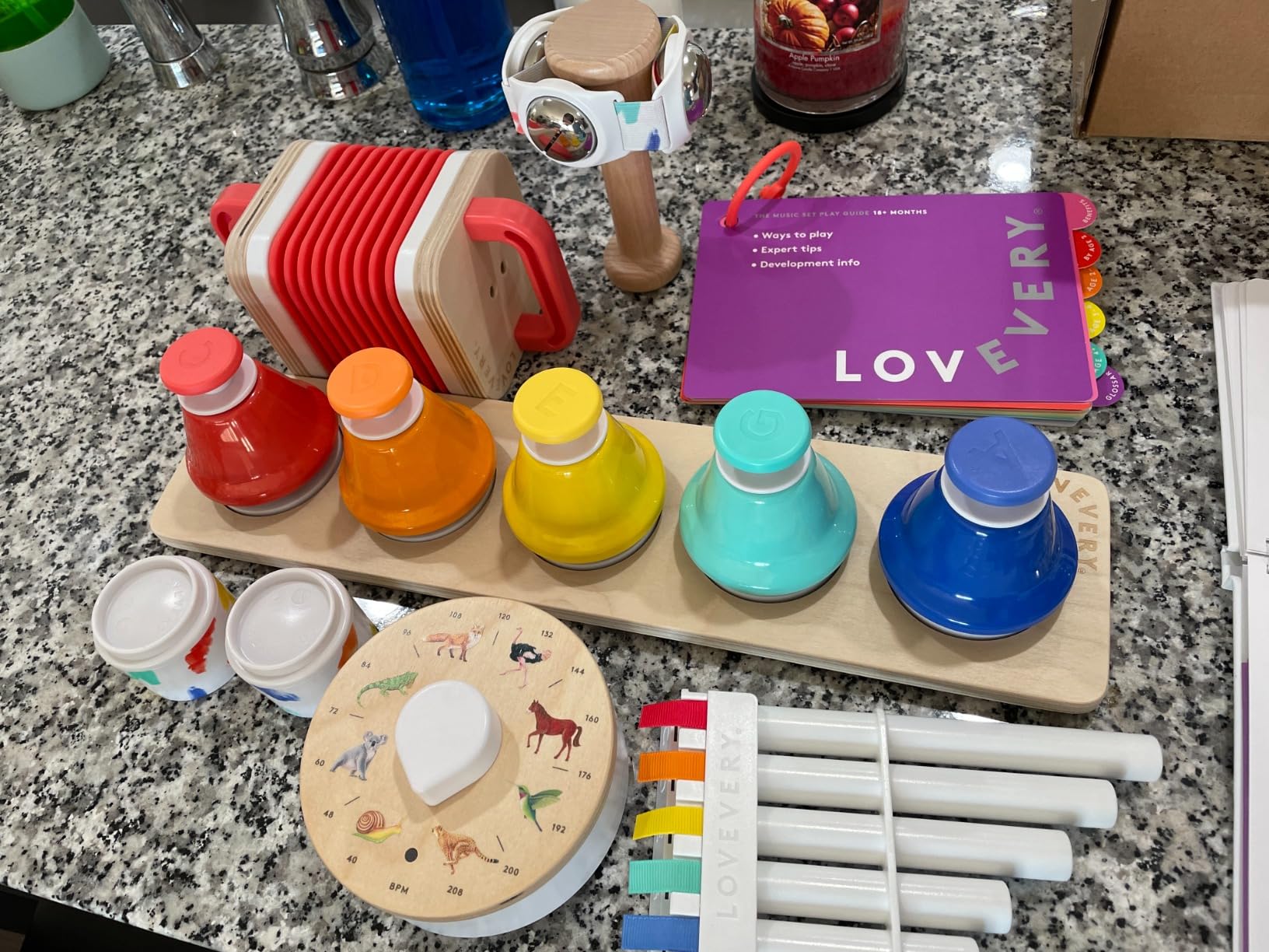 LOVEVERY | The Music Set | 6 Montessori Musical Instruments & Rhythm Book | Educational Toys for Toddlers & Preschoolers | Simple Songs and Play Guide | Ages 18 Months to 4+ Years customer photo 2