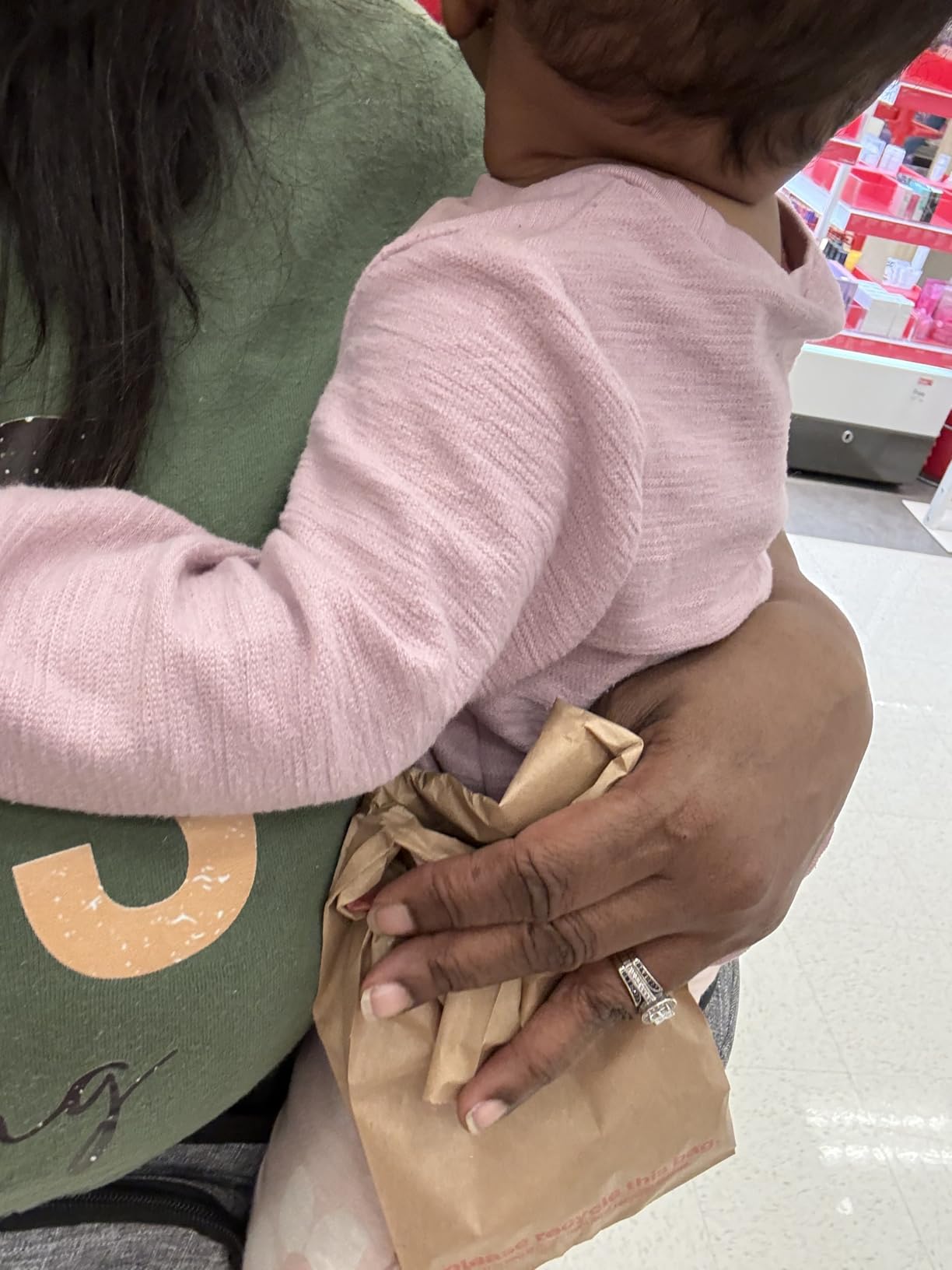 Momcozy Hip Seat Baby Carrier - Adjustable Waistband with Original 3D Belly Protector, Ergonomic Carrier with Various Pockets for Newborns & Toddlers up to 45lbs (Black, Medium) customer photo 2