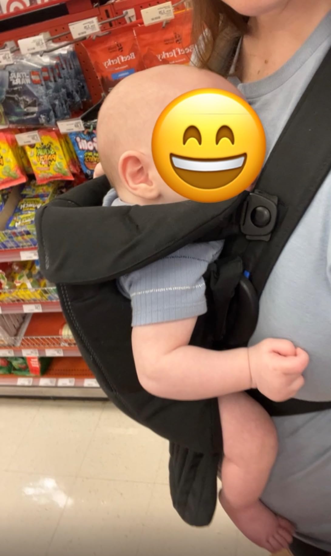 BabyBjorn Baby Carrier Mini, Vintage Indigo, Woven | Newborn Carrier (7-25 lbs), Ergonomic, Easy-to-Use customer photo 1