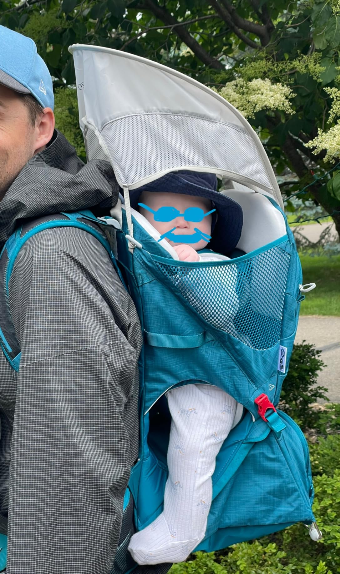 Osprey Poco SLT Lightweight Child Carrier Backpack - Slimmed-Down Hiking Carrier for Toddlers with Safety Harness, Sunshade, and Ventilated Backpanel customer photo 1