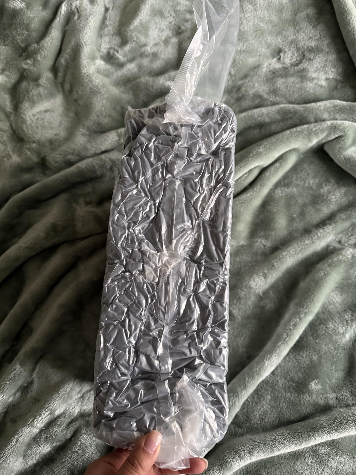 ALLOPERA Pregnancy Pillow, Full Body 57 Inch Maternity Pillow with Removable Washable Cover - Sleep Support for Legs, Back, Neck, Shoulder, HIPS, Belly for Pregnant Women, Black Grey Velvet Cover customer photo 1