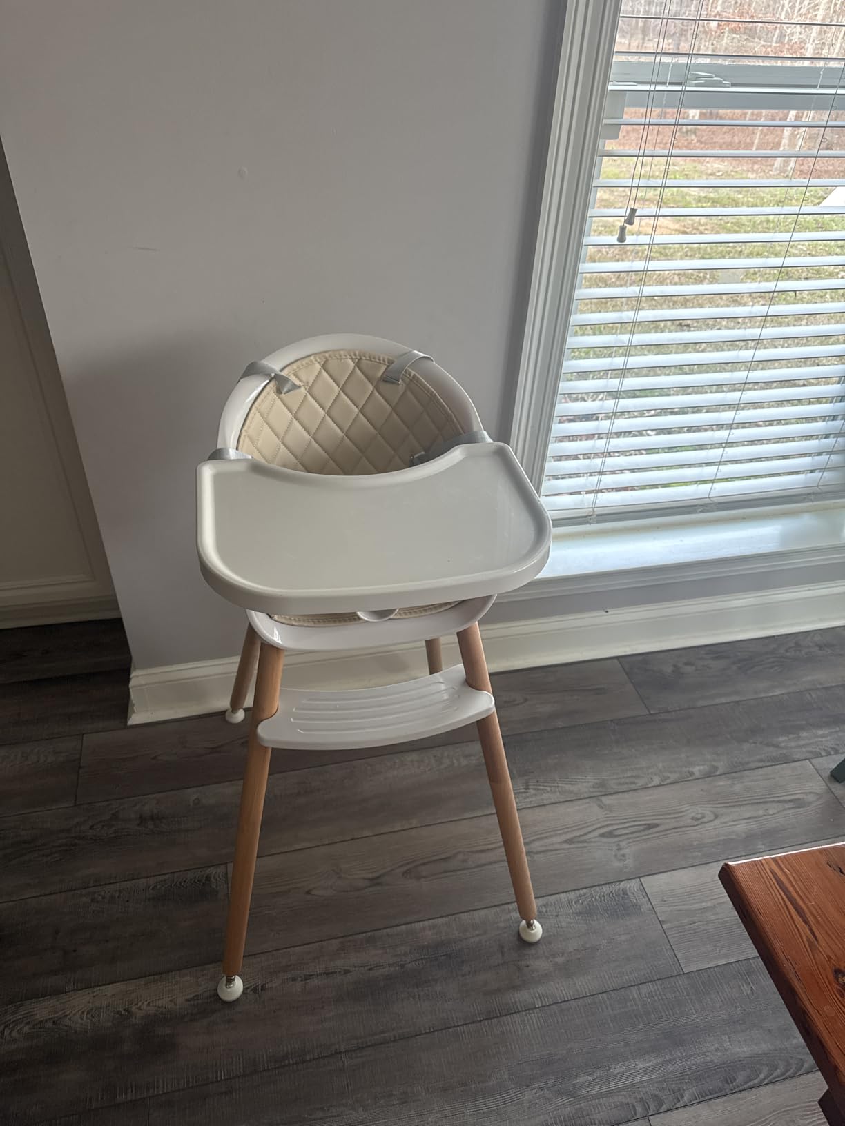 Fodoss 3-in-1 Wooden High Chair for Babies and Toddlers,Convertible Easy Clean Infant Highchair,Modern Design Silla para Comer De Bebe customer photo 2