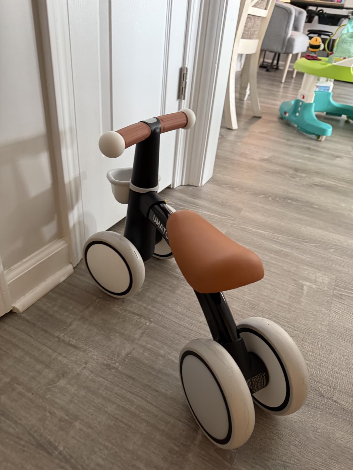 Umatoll Colorful Lighting Baby Balance Bike Toys for 1 Year Old Boys Gifts, Adjustable Seat Baby Walker, One Year Old Boy Birthday Gifts, 12-24 Months Toddler First Ride on Toys customer photo 2