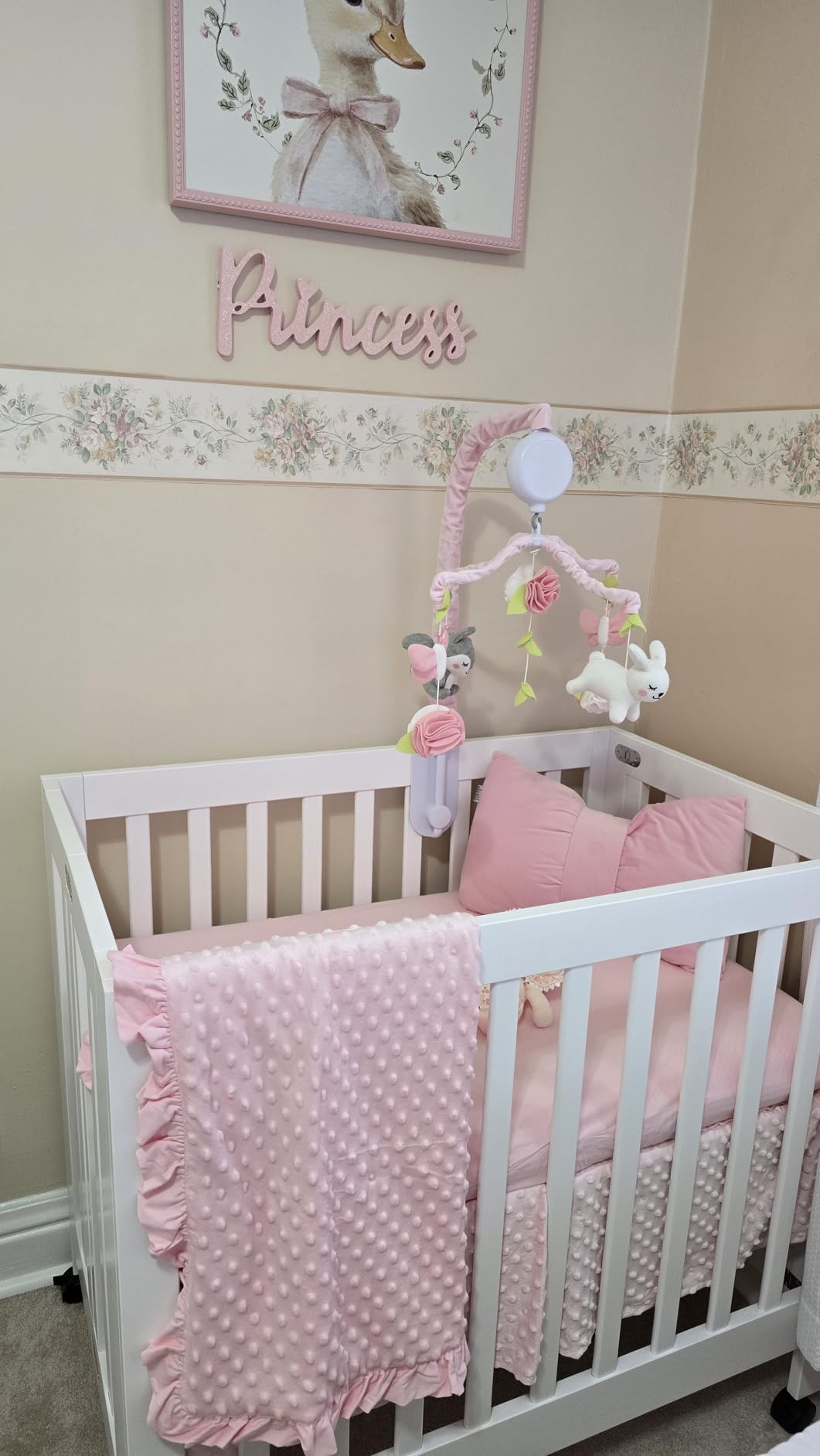 Babyletto Origami Mini Crib with Wheels - GREENGUARD Gold Certified - Portable Baby Crib for Small Spaces - Foldable & Converts to Twin Bed - Easy Setup - 2 Adjustable Mattress Positions - Honey customer photo 2