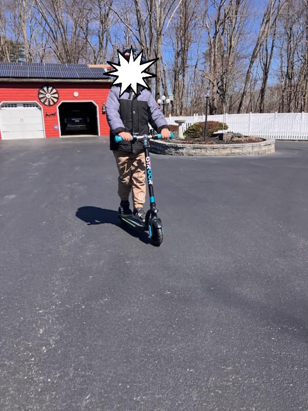 Gyroor H40 Kids Electric Scooter, 180W Motor, Up to 10 MPH, LED Display & Colorful Lights, Adjustable Height, for Boys & Girls Ages 8-12, Great Birthday Gift customer photo 1