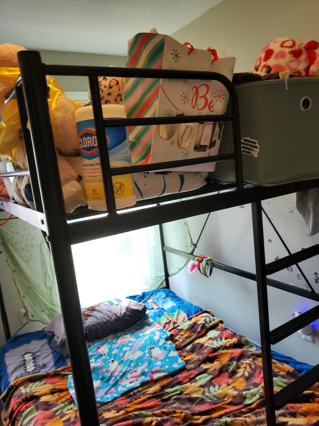 VINGLI Loft Bed Full Size with Flat Rungs for Adults, Kids and Young Teens, No Box Spring Required, Heavy Duty Metal Slat Support, Black customer photo 2
