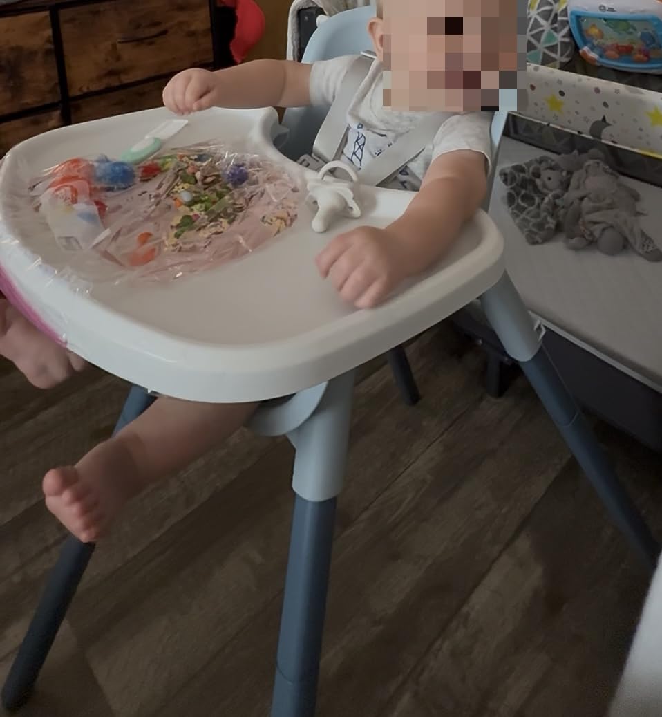 Chicco Zest 4-in-1 Folding High Chair, Feeding Chair, Toddler Chair and Youth Stool, Multi-Use Easy Clean High Chair, Capri/Blue customer photo 1