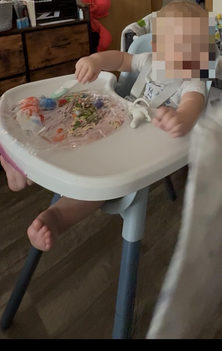Chicco Zest 4-in-1 Folding High Chair, Feeding Chair, Toddler Chair and Youth Stool, Multi-Use Easy Clean High Chair, Capri/Blue customer photo 2