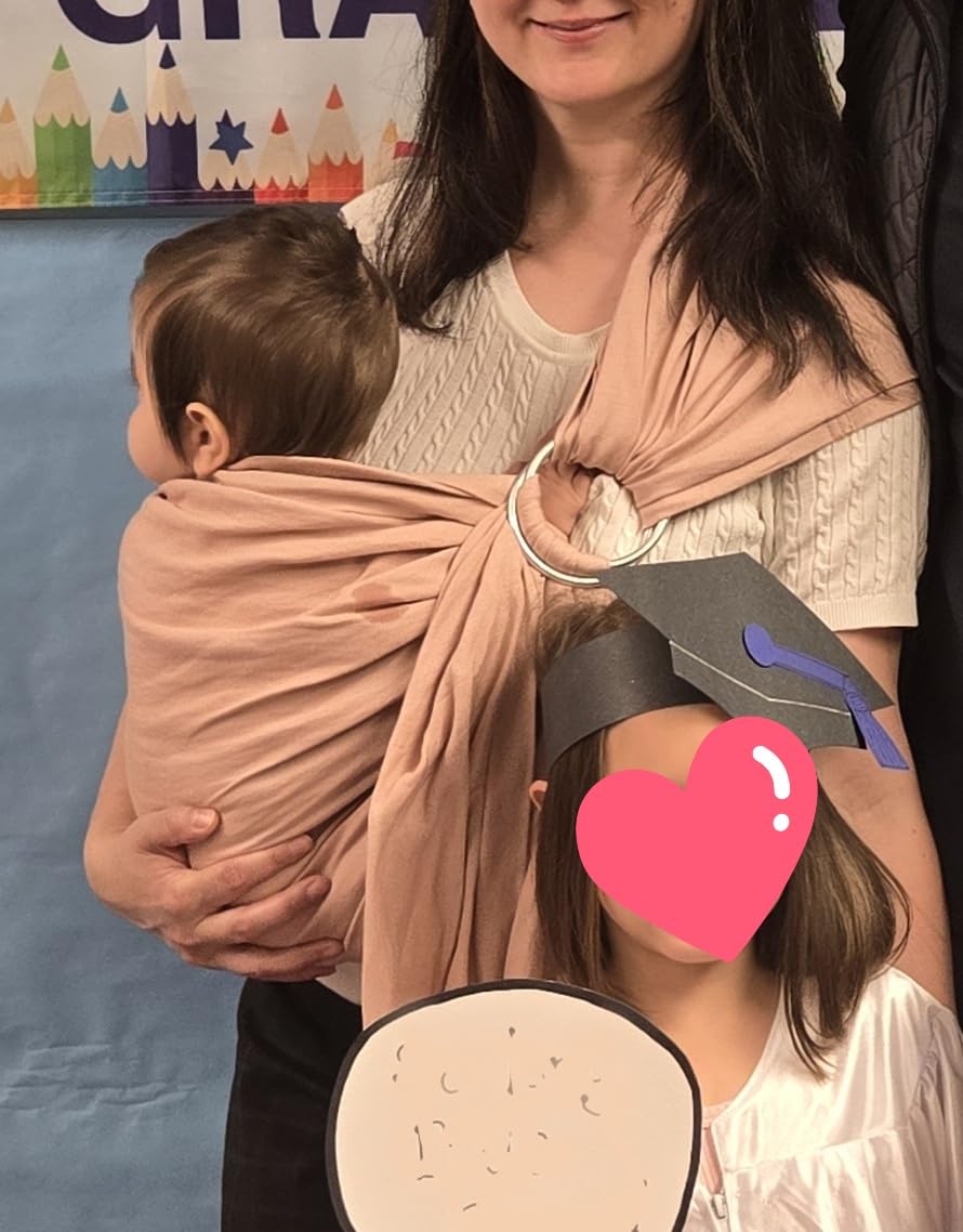 Boba Ring Sling Baby Carrier Newborn to Toddler - Lightweight & Breathable Baby Sling, Hip-Healthy Carrier Sling (Linen Rye) customer photo 1